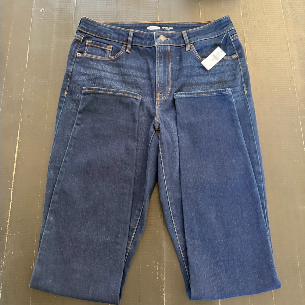 Old Navy Women's Skinny Tall  Jeans - Dark Blue